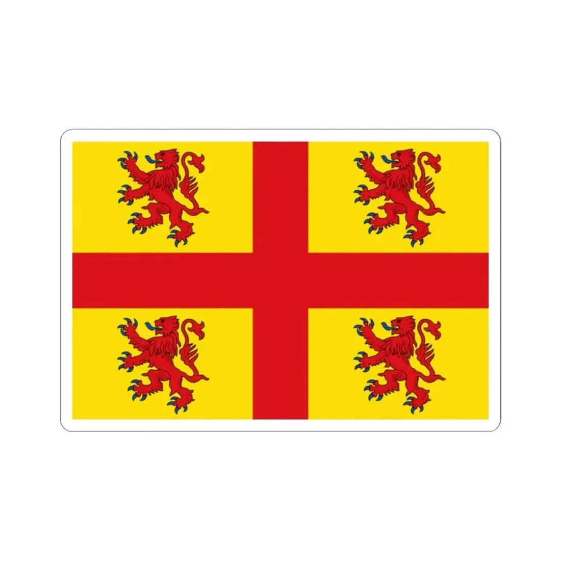 Flag of Estaimpuis (Belgium) STICKER Vinyl Kiss-Cut Decal 2 Inch White - The Sticker Space