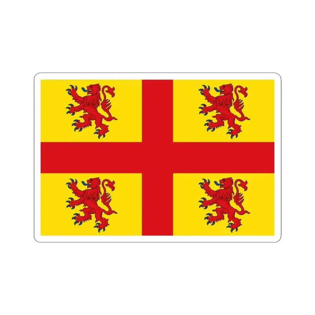 Flag of Estaimpuis (Belgium) STICKER Vinyl Kiss-Cut Decal 3 Inch White - The Sticker Space