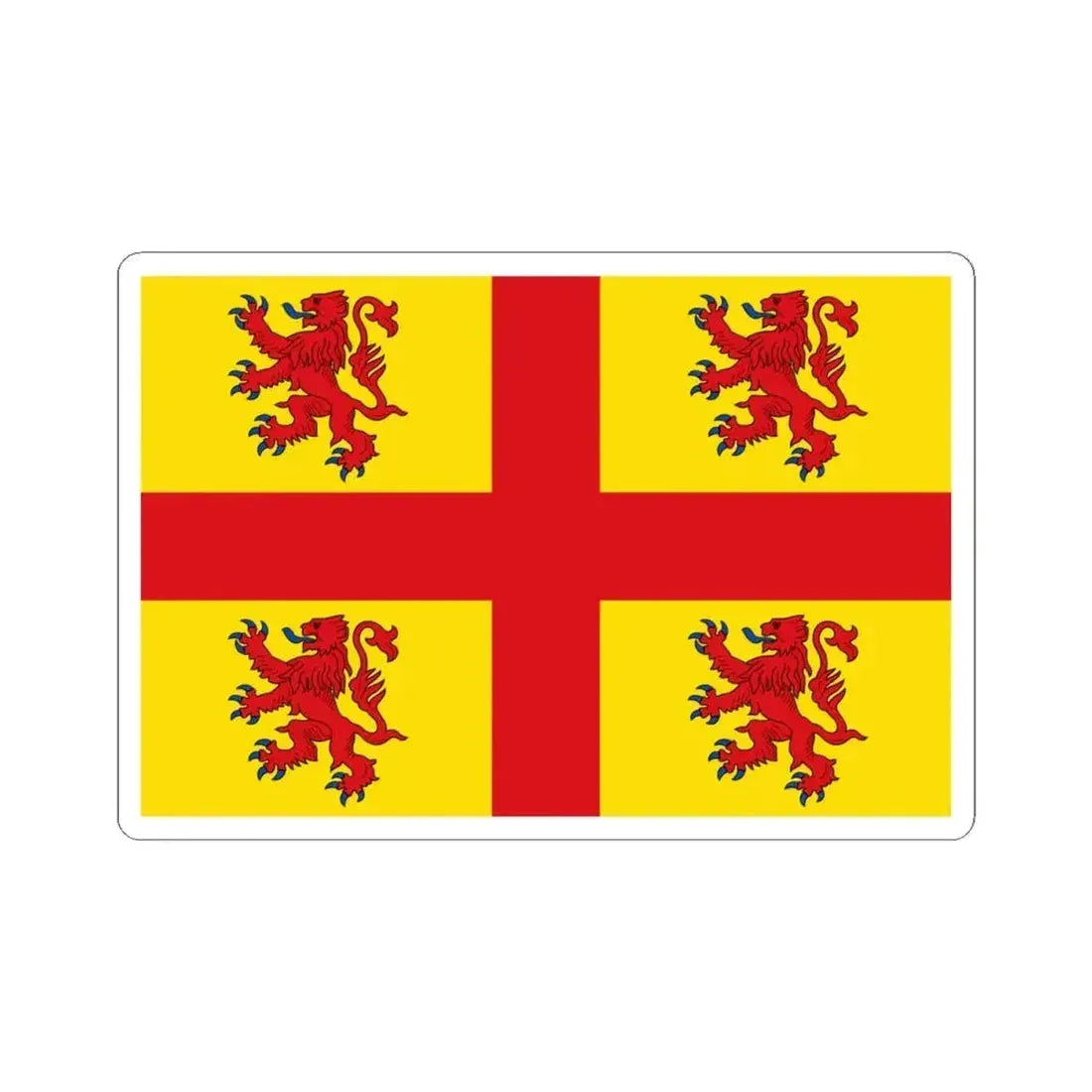 Flag of Estaimpuis (Belgium) STICKER Vinyl Kiss-Cut Decal 4 Inch White - The Sticker Space