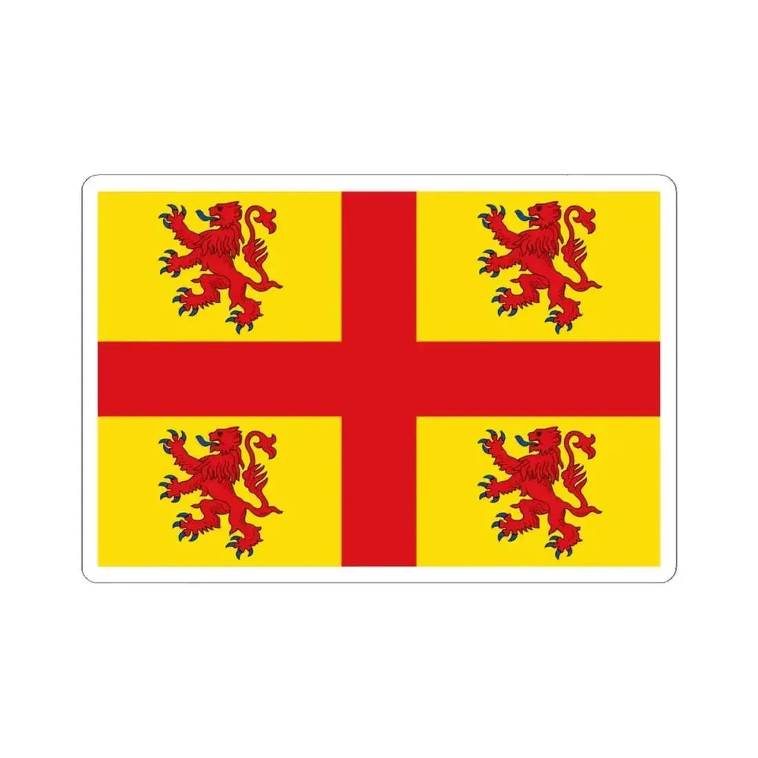 Flag of Estaimpuis (Belgium) STICKER Vinyl Kiss-Cut Decal 6 Inch White - The Sticker Space