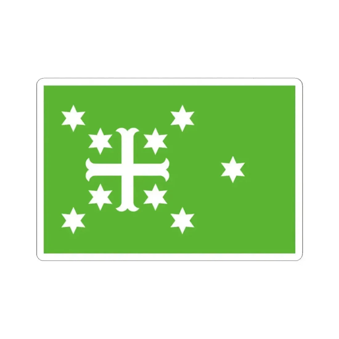 Flag of Estinnes (Belgium) STICKER Vinyl Kiss-Cut Decal 2 Inch White - The Sticker Space