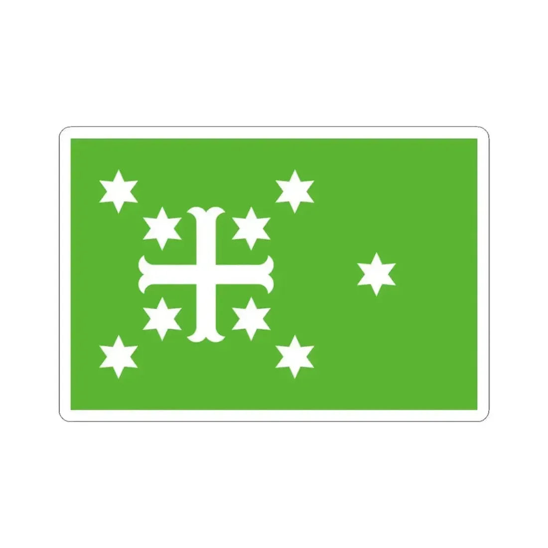 Flag of Estinnes (Belgium) STICKER Vinyl Kiss-Cut Decal 3 Inch White - The Sticker Space