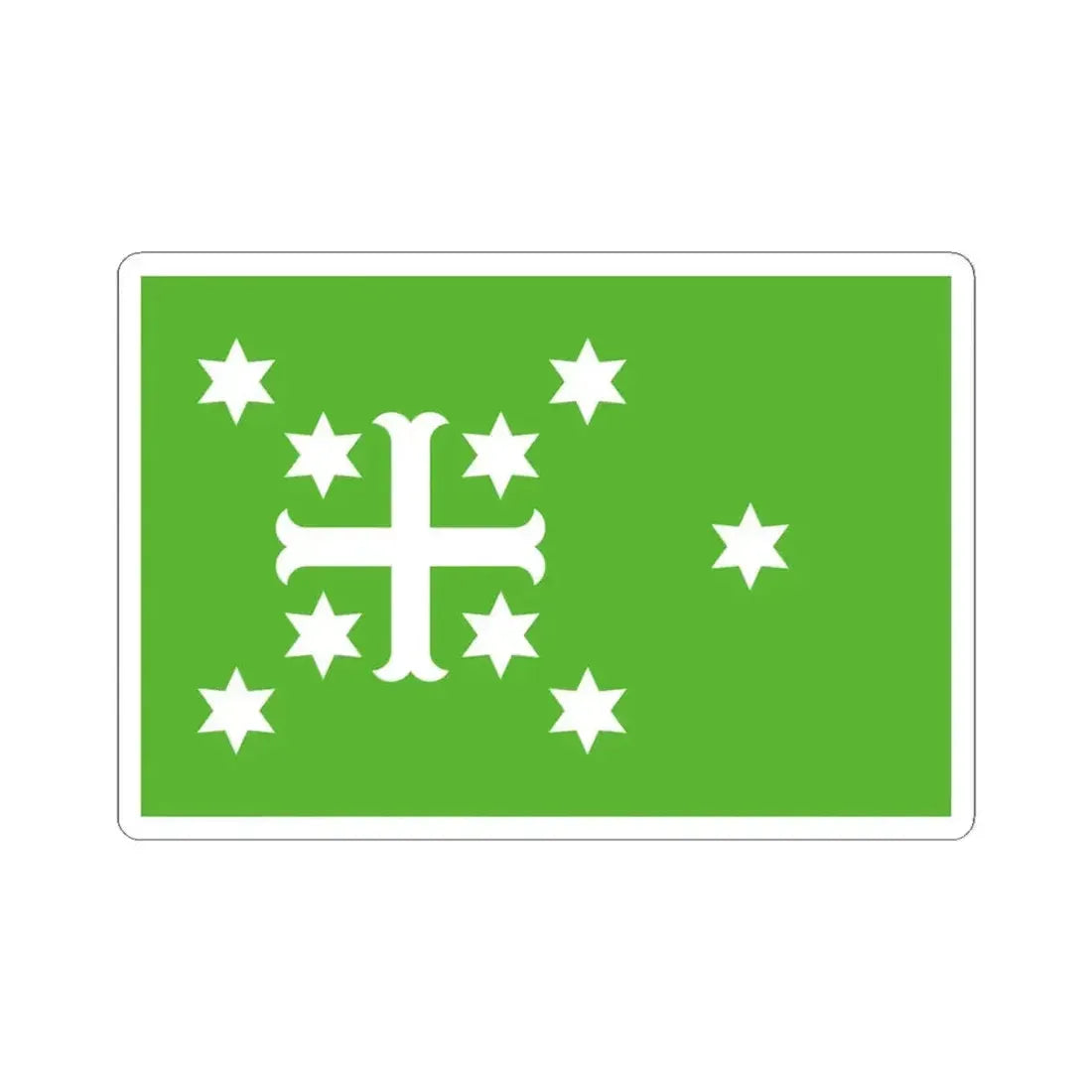 Flag of Estinnes (Belgium) STICKER Vinyl Kiss-Cut Decal 4 Inch White - The Sticker Space