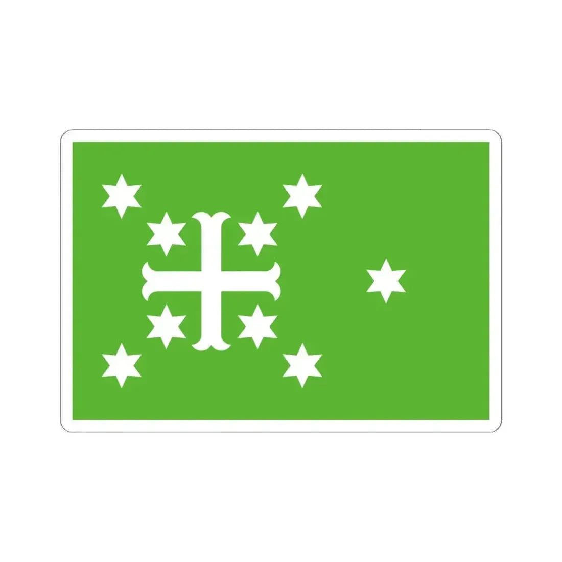 Flag of Estinnes (Belgium) STICKER Vinyl Kiss-Cut Decal 6 Inch White - The Sticker Space