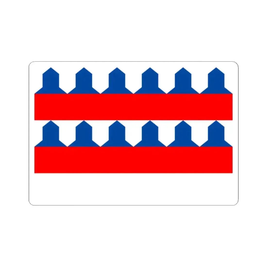 Flag of Etalle (Belgium) STICKER Vinyl Kiss-Cut Decal 2 Inch White - The Sticker Space