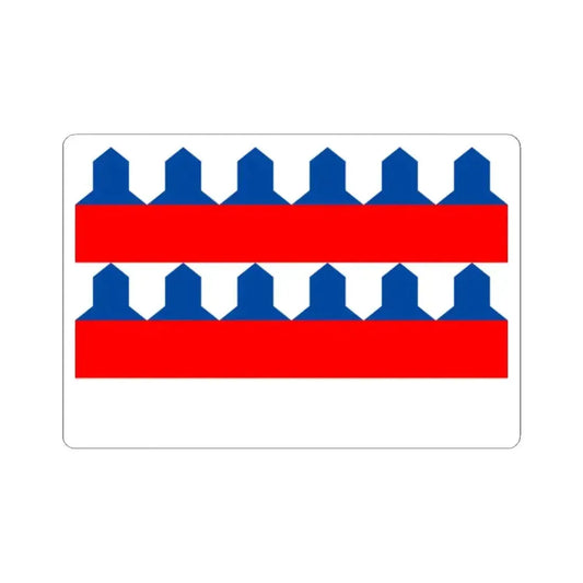 Flag of Etalle (Belgium) STICKER Vinyl Kiss-Cut Decal 2 Inch White - The Sticker Space