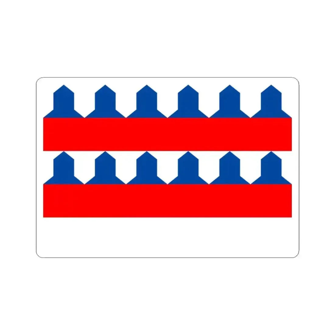 Flag of Etalle (Belgium) STICKER Vinyl Kiss-Cut Decal 3 Inch White - The Sticker Space