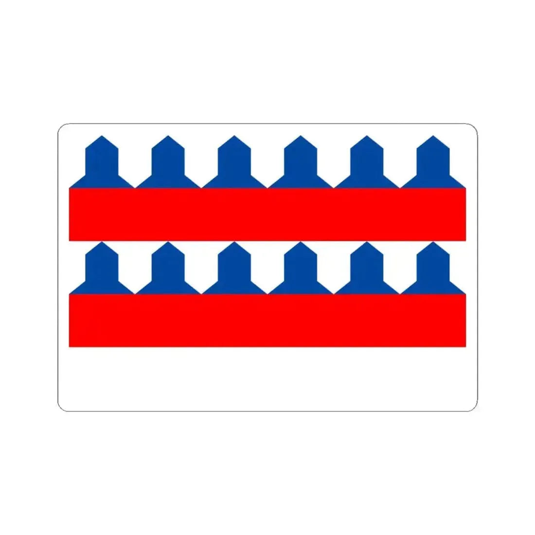 Flag of Etalle (Belgium) STICKER Vinyl Kiss-Cut Decal 4 Inch White - The Sticker Space