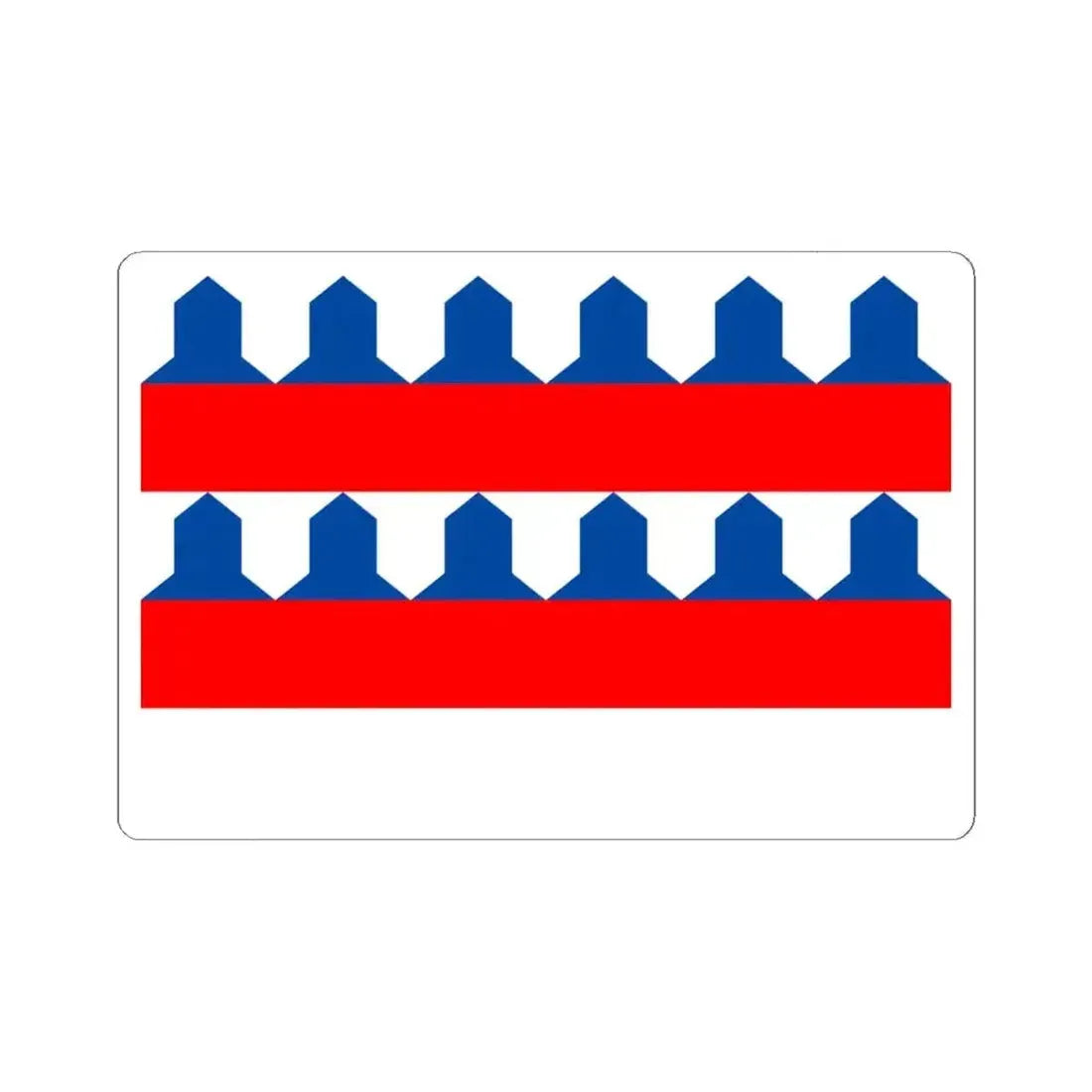 Flag of Etalle (Belgium) STICKER Vinyl Kiss-Cut Decal 6 Inch White - The Sticker Space