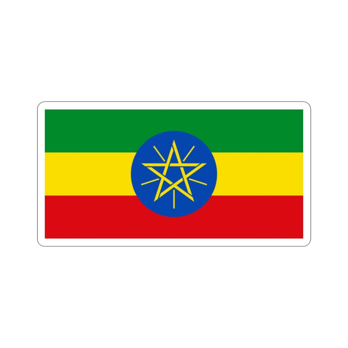 Flag of Ethiopia STICKER Vinyl Die-Cut Decal-2 Inch-The Sticker Space