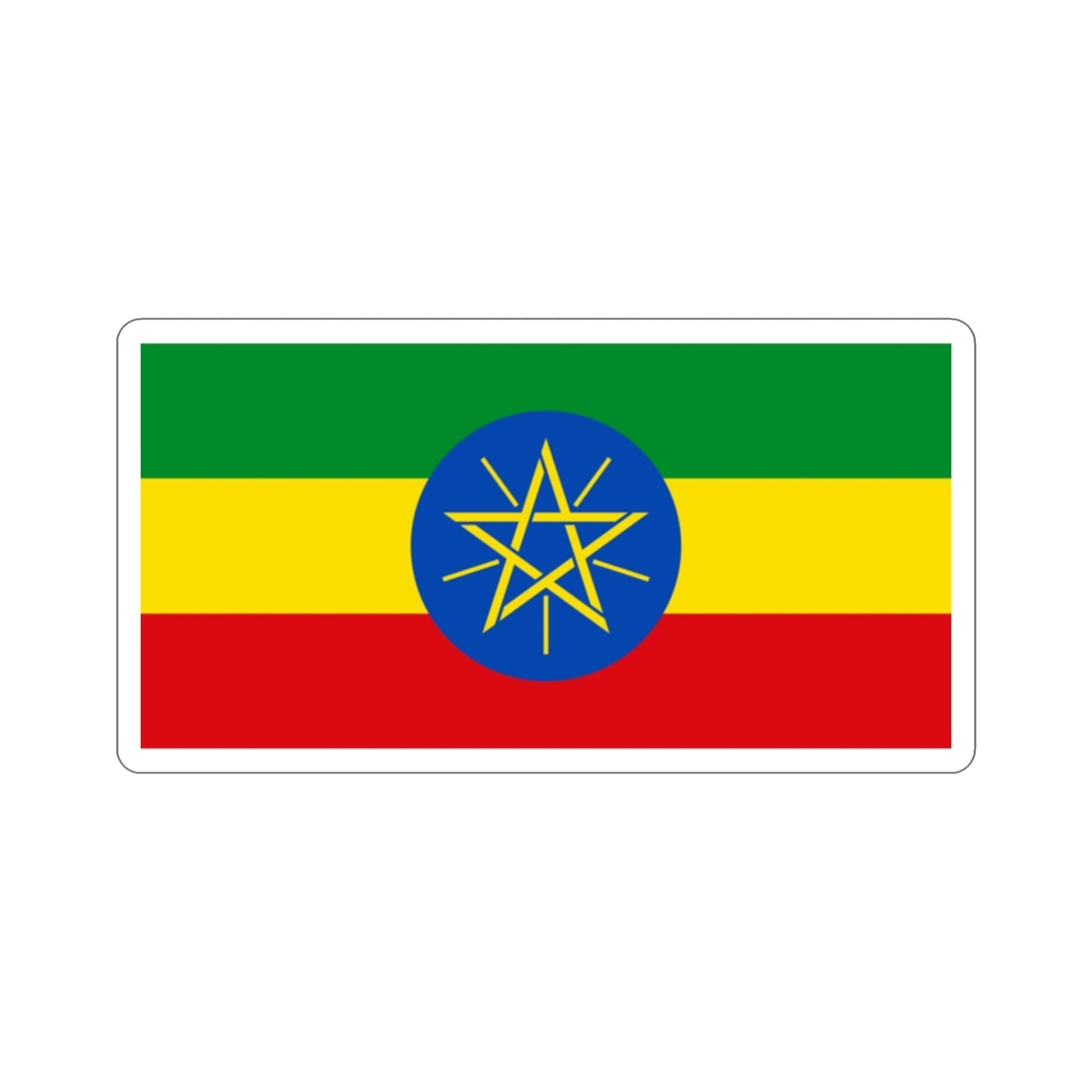 Flag of Ethiopia STICKER Vinyl Die-Cut Decal-2 Inch-The Sticker Space