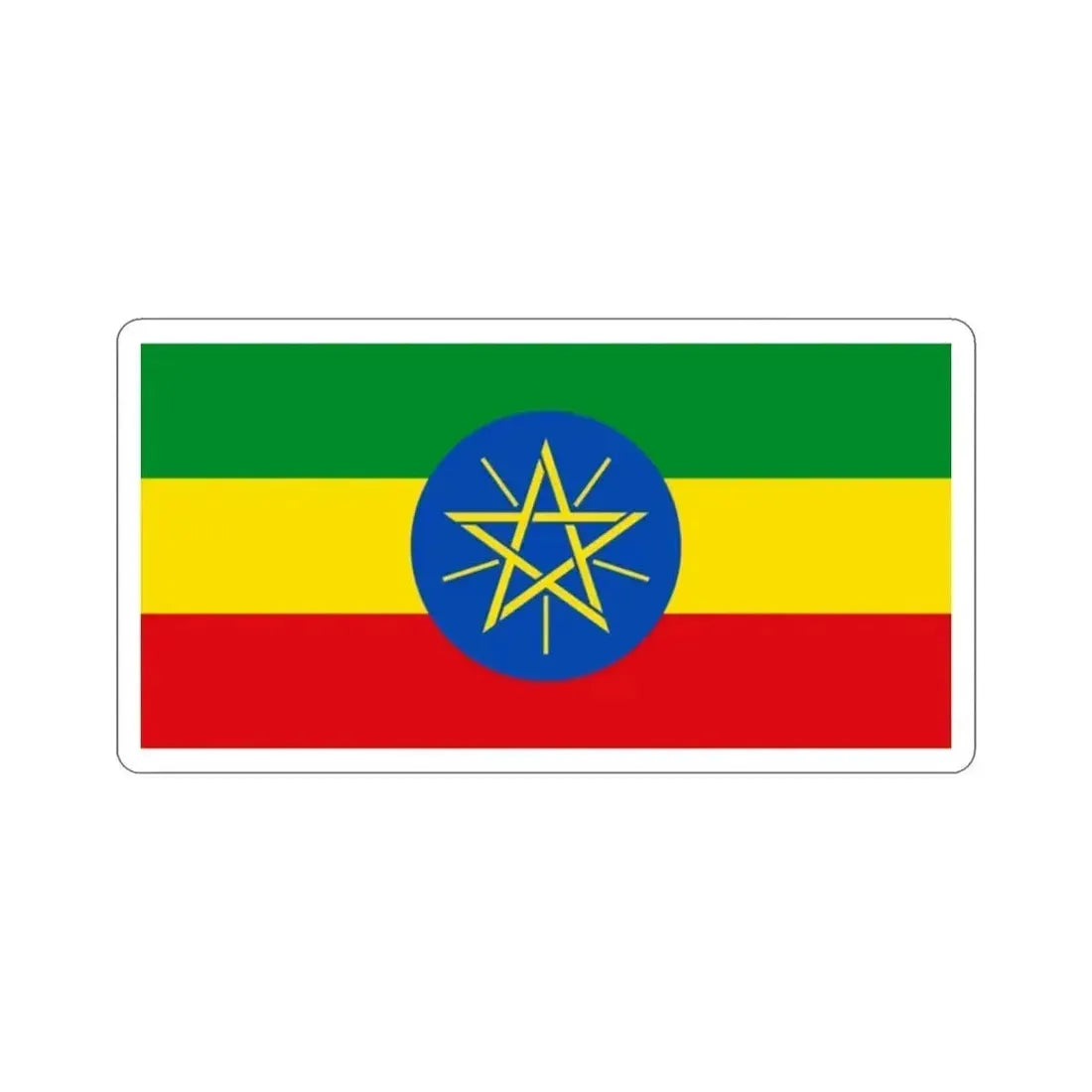 Flag of Ethiopia STICKER Vinyl Die-Cut Decal 2 Inch - The Sticker Space