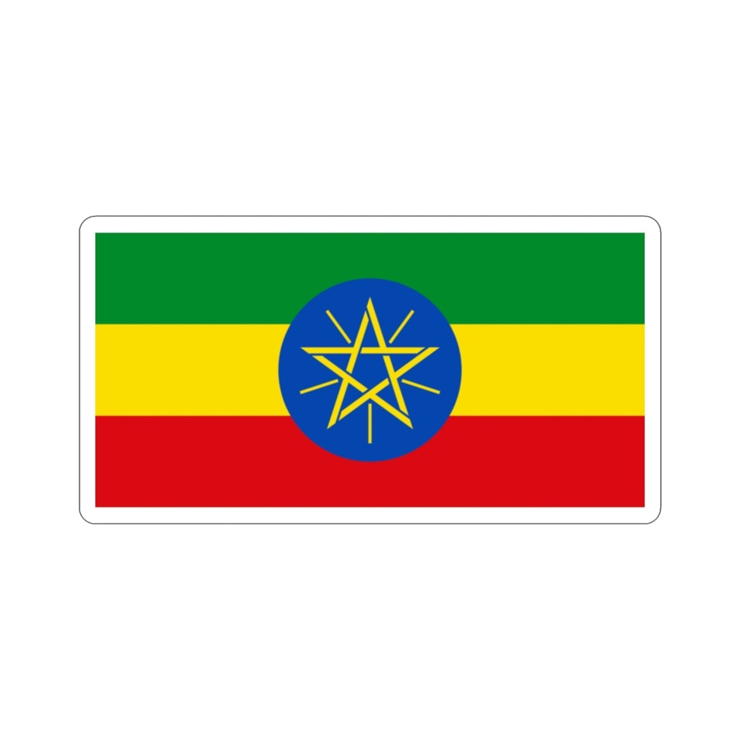 Flag of Ethiopia STICKER Vinyl Die-Cut Decal-2 Inch-The Sticker Space