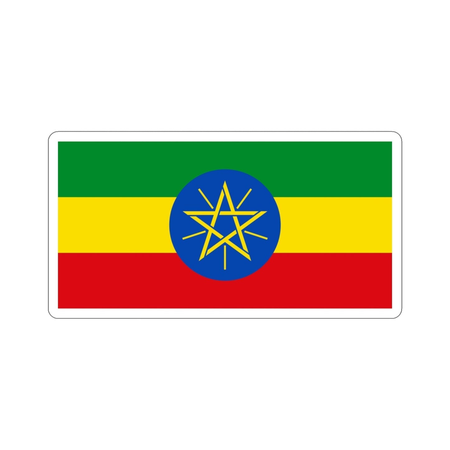 Flag of Ethiopia STICKER Vinyl Die-Cut Decal-3 Inch-The Sticker Space