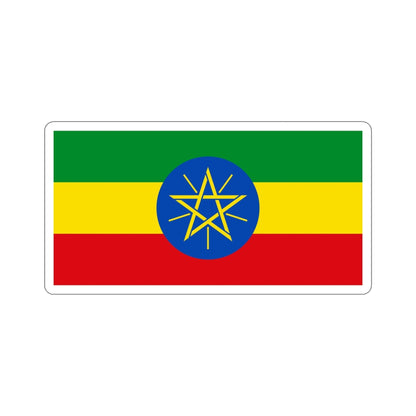 Flag of Ethiopia STICKER Vinyl Die-Cut Decal-4 Inch-The Sticker Space