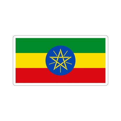 Flag of Ethiopia STICKER Vinyl Die-Cut Decal-4 Inch-The Sticker Space