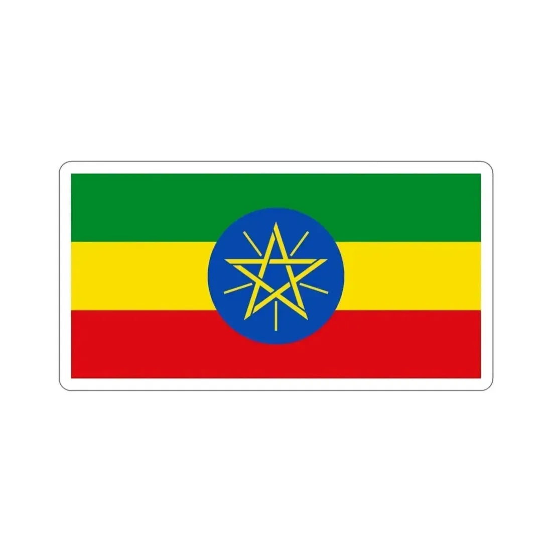 Flag of Ethiopia STICKER Vinyl Die-Cut Decal - The Sticker Space