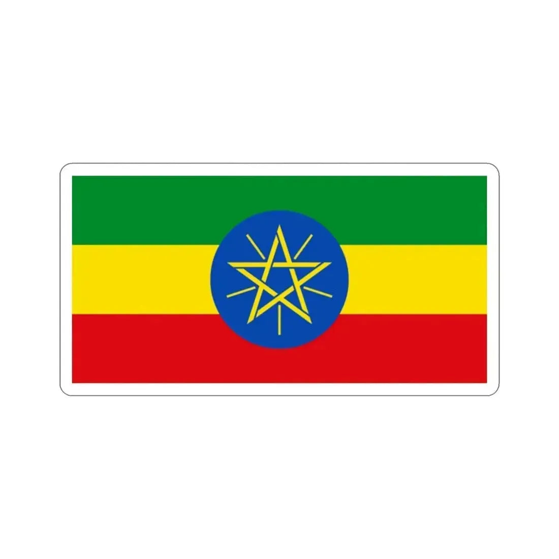 Flag of Ethiopia STICKER Vinyl Die-Cut Decal - The Sticker Space