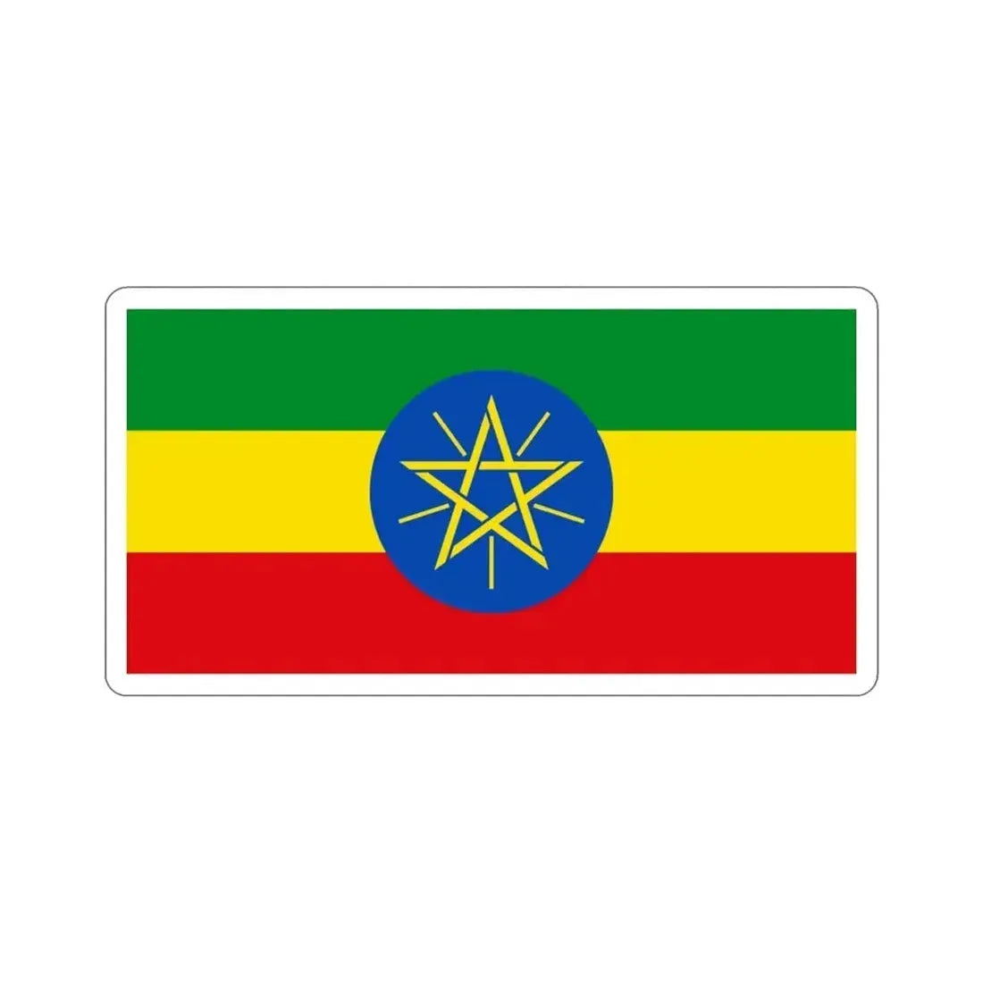 Flag of Ethiopia STICKER Vinyl Die-Cut Decal - The Sticker Space