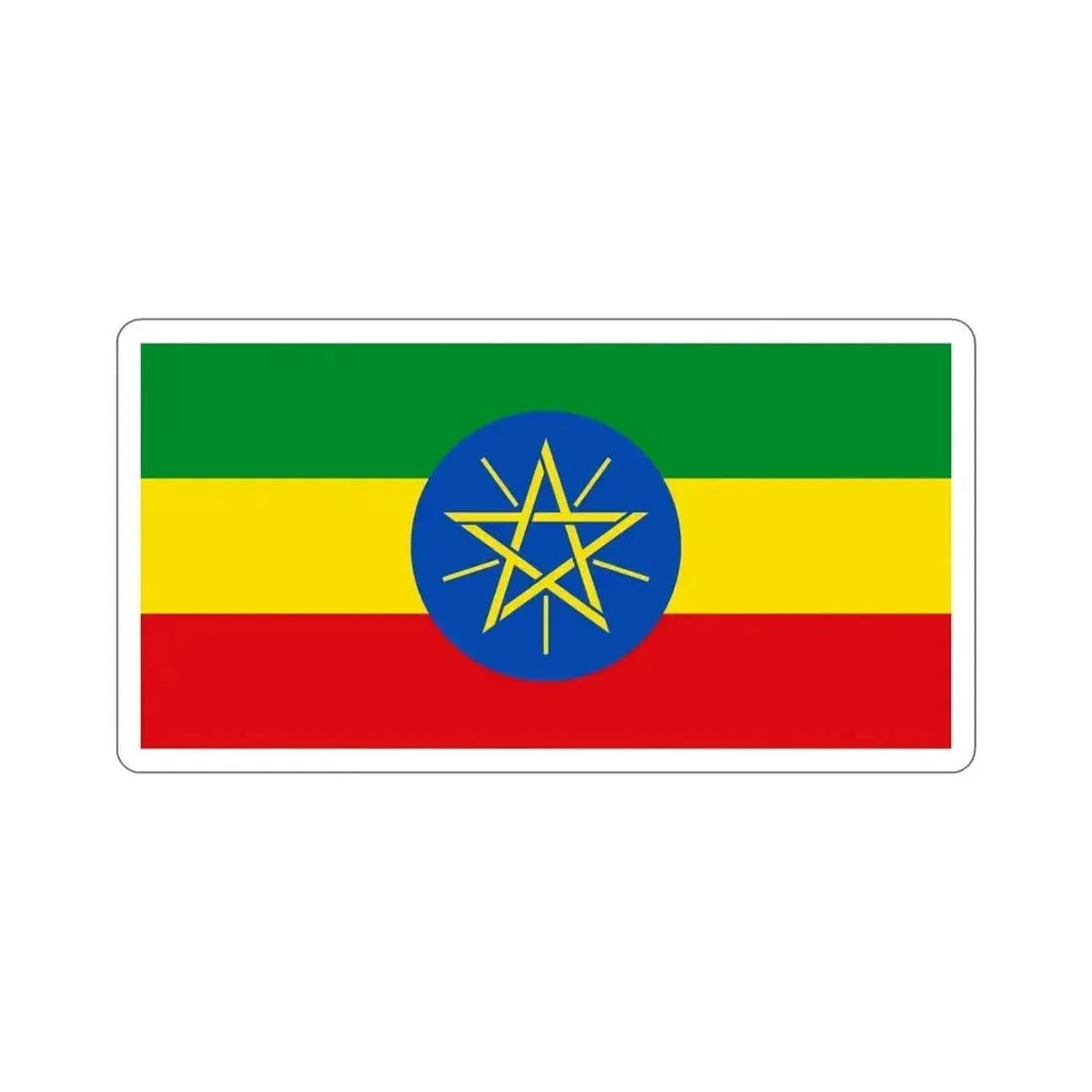 Flag of Ethiopia STICKER Vinyl Die-Cut Decal - The Sticker Space