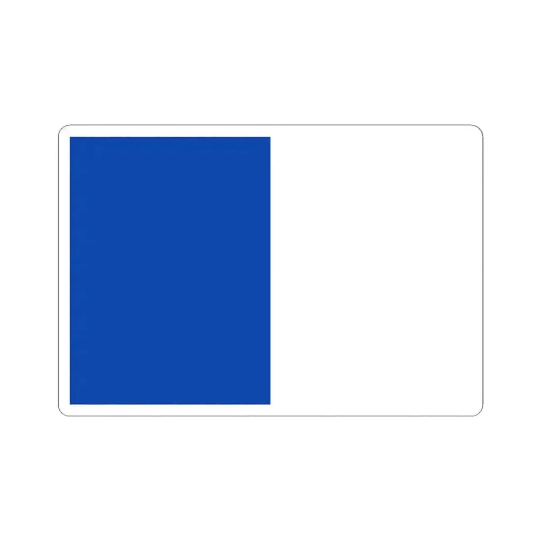 Flag of Etterbeek (Belgium) STICKER Vinyl Kiss-Cut Decal 4 Inch White - The Sticker Space