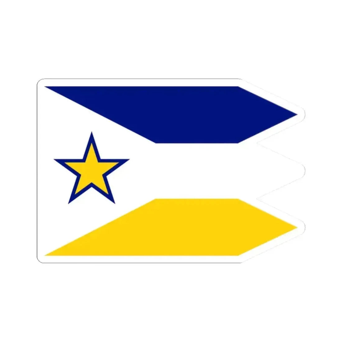 Flag of Euclid Ohio (United States) STICKER Vinyl Kiss-Cut Decal 2 Inch White - The Sticker Space