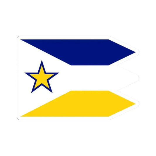 Flag of Euclid Ohio (United States) STICKER Vinyl Kiss-Cut Decal 2 Inch White - The Sticker Space