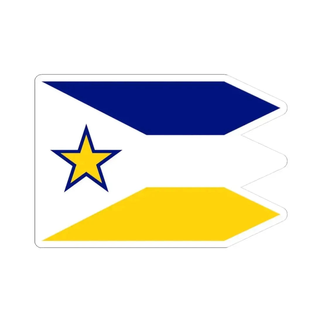 Flag of Euclid Ohio (United States) STICKER Vinyl Kiss-Cut Decal 3 Inch White - The Sticker Space