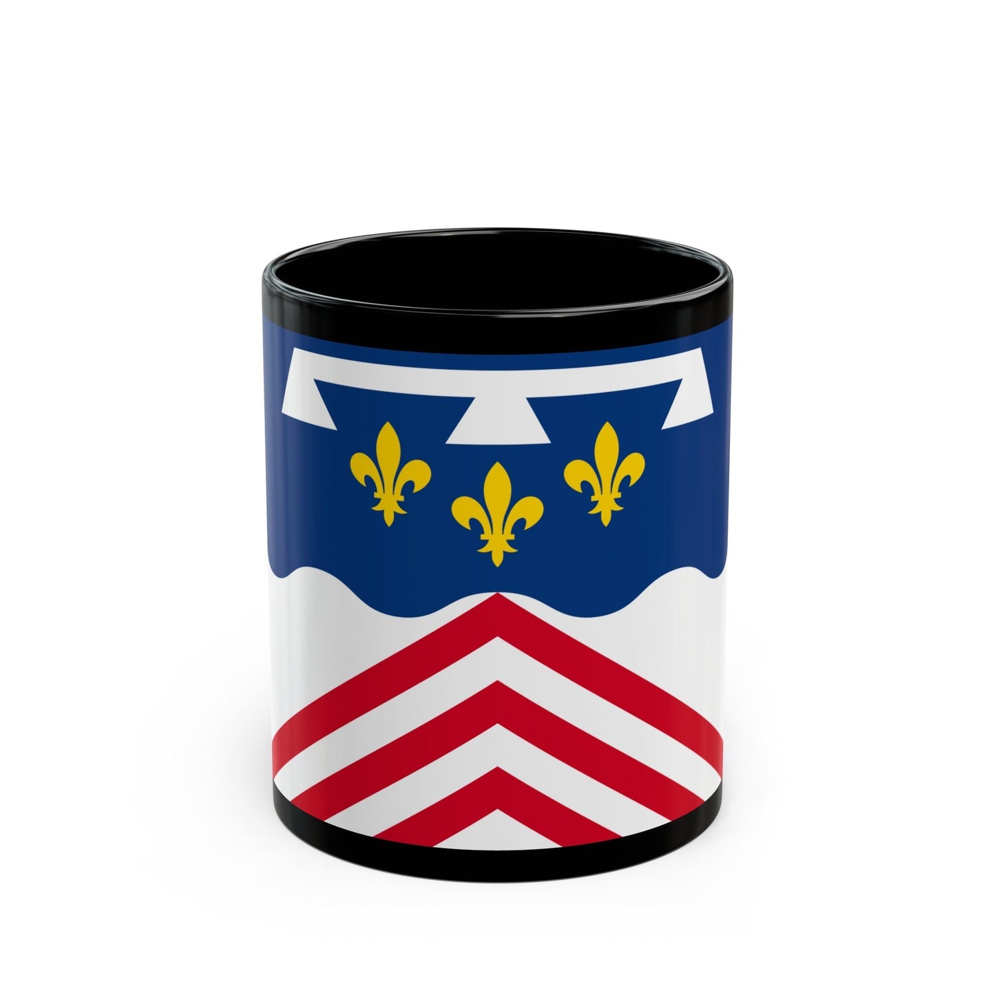 Flag of Eure et Loir France 2 - Black Coffee Mug-11oz-The Sticker Space