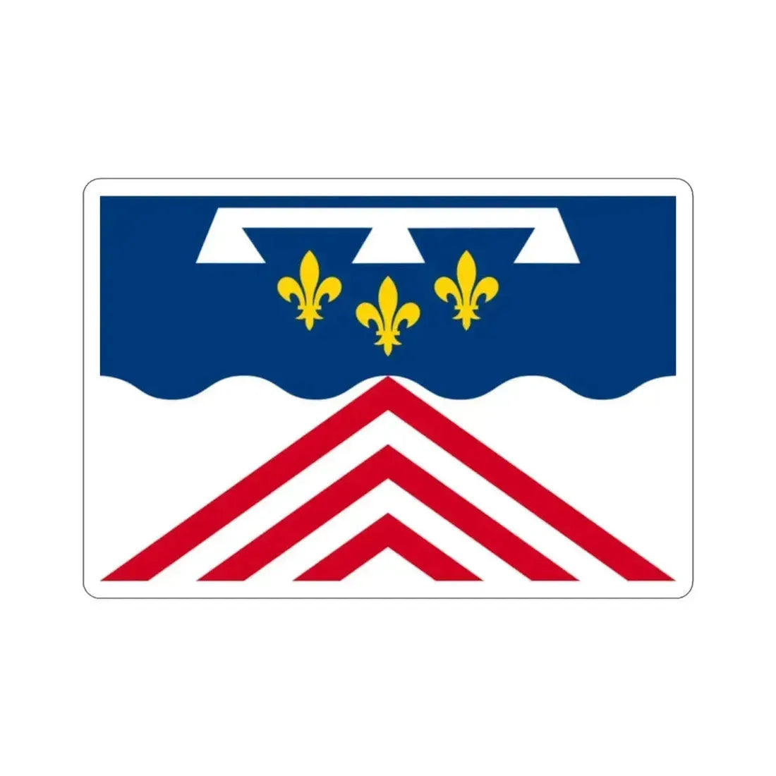 Flag of Eure et Loir France 2 STICKER Vinyl Die-Cut Decal 2 Inch - The Sticker Space