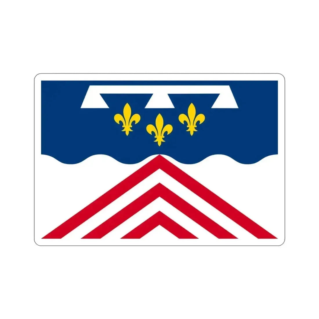 Flag of Eure et Loir France 2 STICKER Vinyl Die-Cut Decal 3 Inch - The Sticker Space
