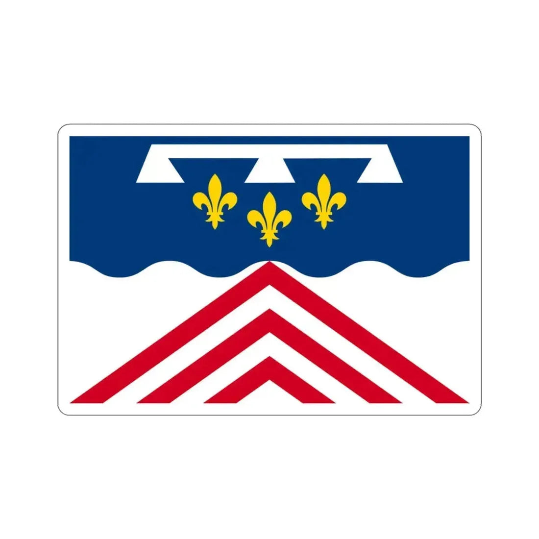 Flag of Eure et Loir France 2 STICKER Vinyl Die-Cut Decal 3 Inch - The Sticker Space