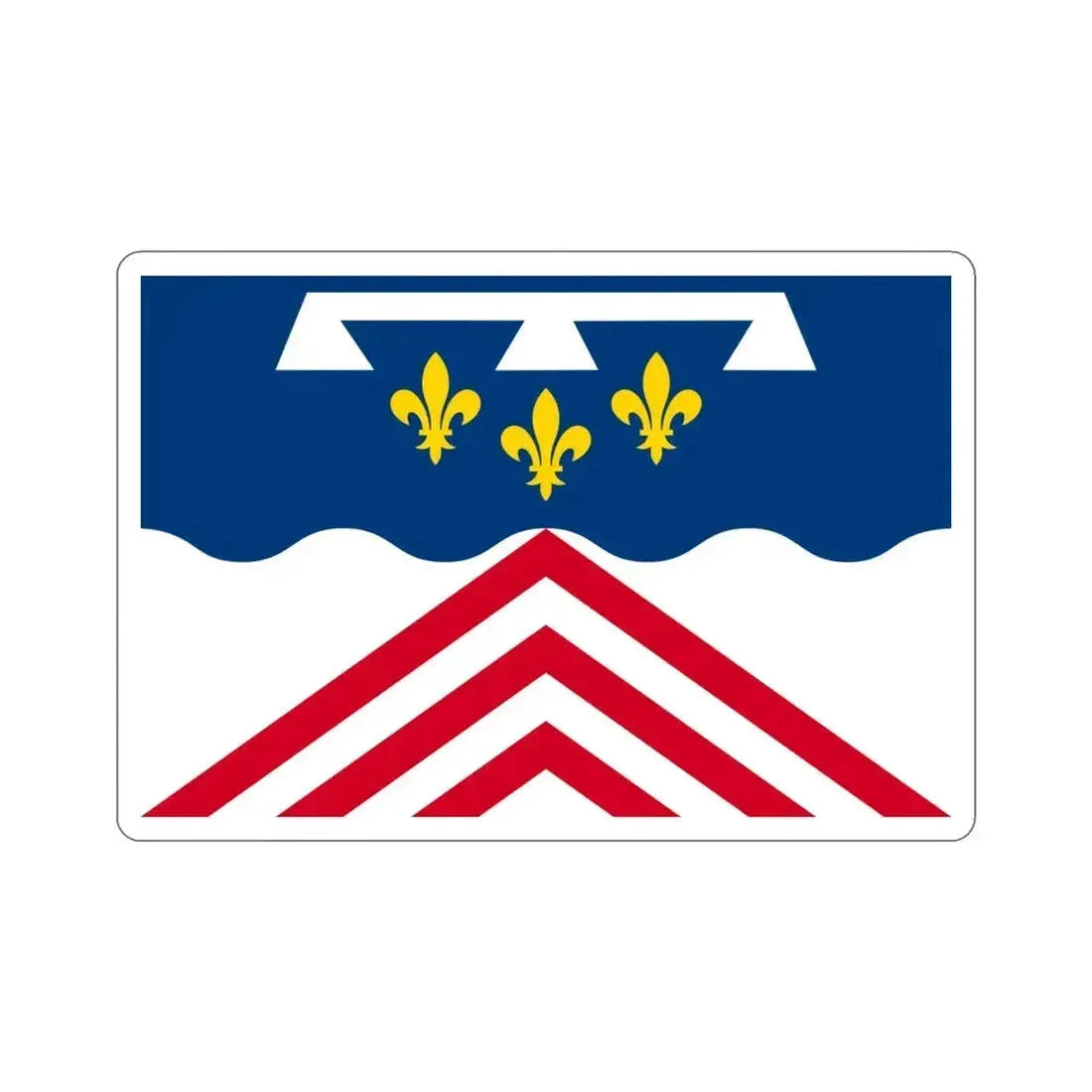 Flag of Eure et Loir France 2 STICKER Vinyl Die-Cut Decal 4 Inch - The Sticker Space