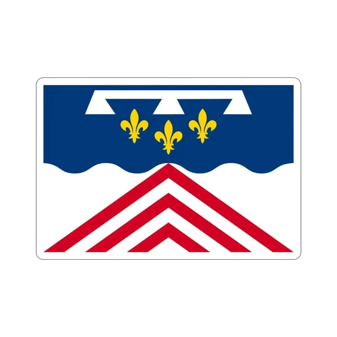 Flag of Eure et Loir France 2 STICKER Vinyl Die-Cut Decal 4 Inch - The Sticker Space