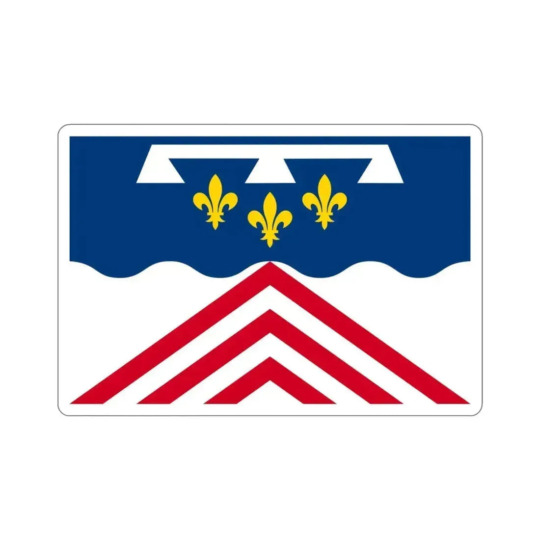 Flag of Eure et Loir France 2 STICKER Vinyl Die-Cut Decal 5 Inch - The Sticker Space