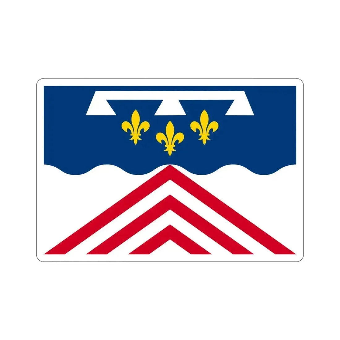 Flag of Eure et Loir France 2 STICKER Vinyl Die-Cut Decal 5 Inch - The Sticker Space