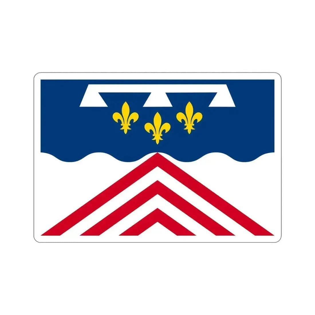 Flag of Eure et Loir France 2 STICKER Vinyl Die-Cut Decal 6 Inch - The Sticker Space