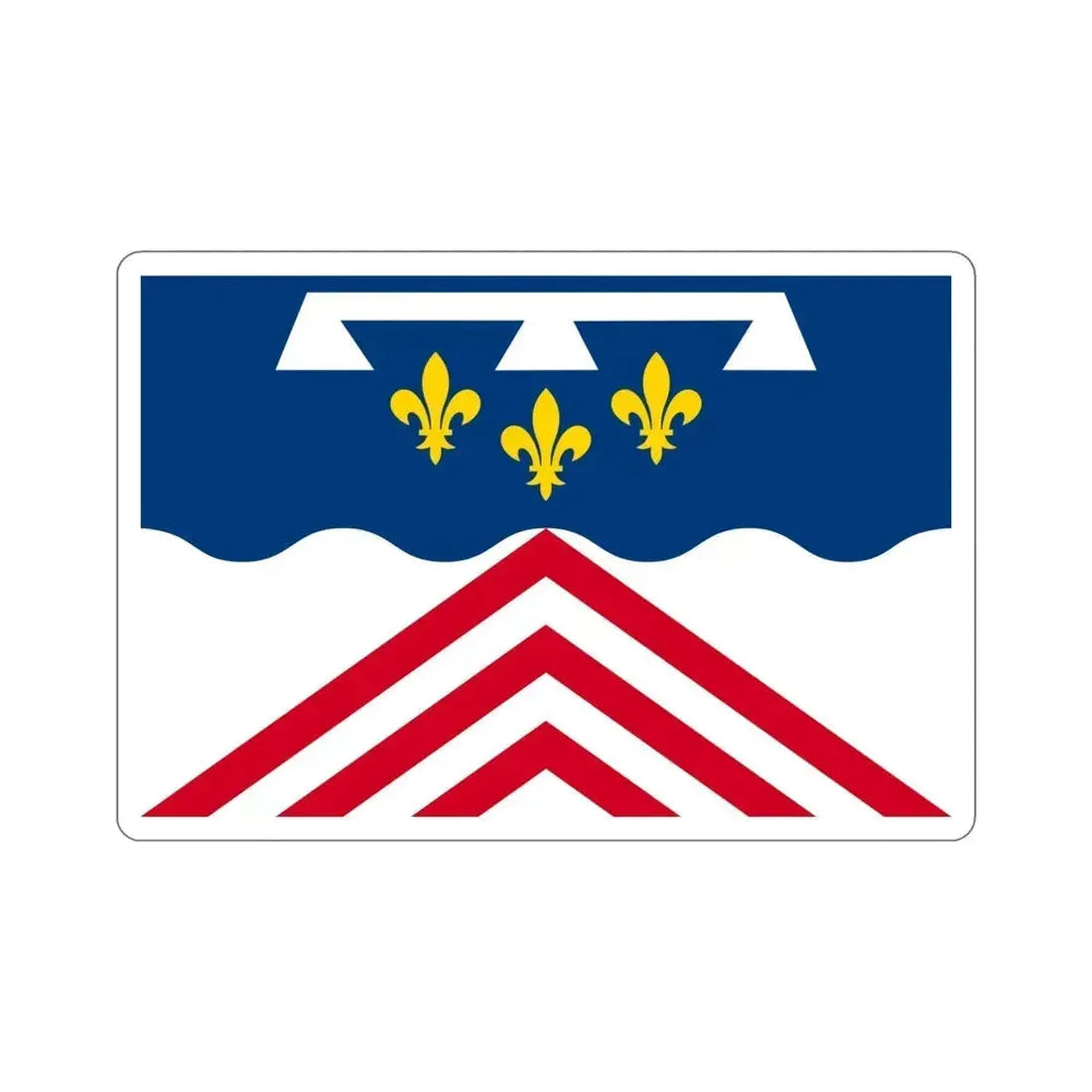 Flag of Eure et Loir France 2 STICKER Vinyl Die-Cut Decal 6 Inch - The Sticker Space