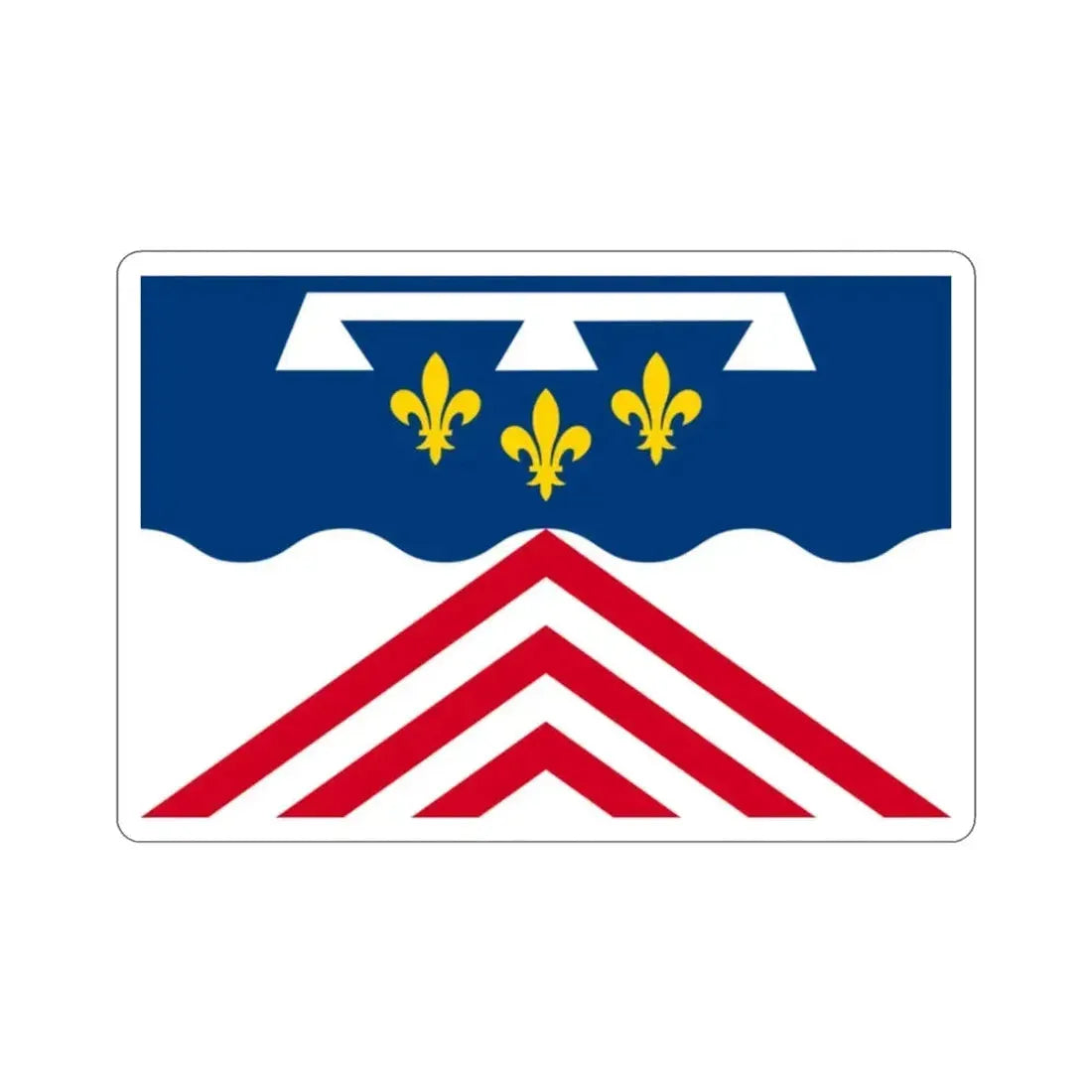 Flag of Eure et Loir France 2 STICKER Vinyl Die-Cut Decal - The Sticker Space