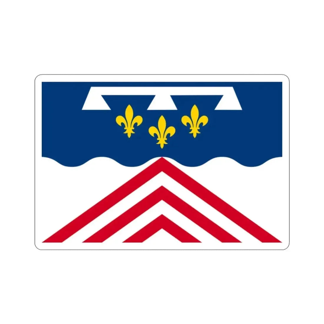 Flag of Eure et Loir France 2 STICKER Vinyl Die-Cut Decal - The Sticker Space