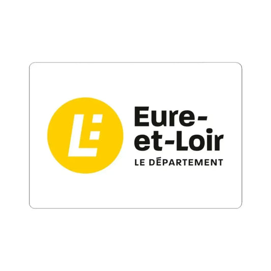 Flag of Eure et Loir France - STICKER Vinyl Kiss-Cut Decal 2 Inch White - The Sticker Space