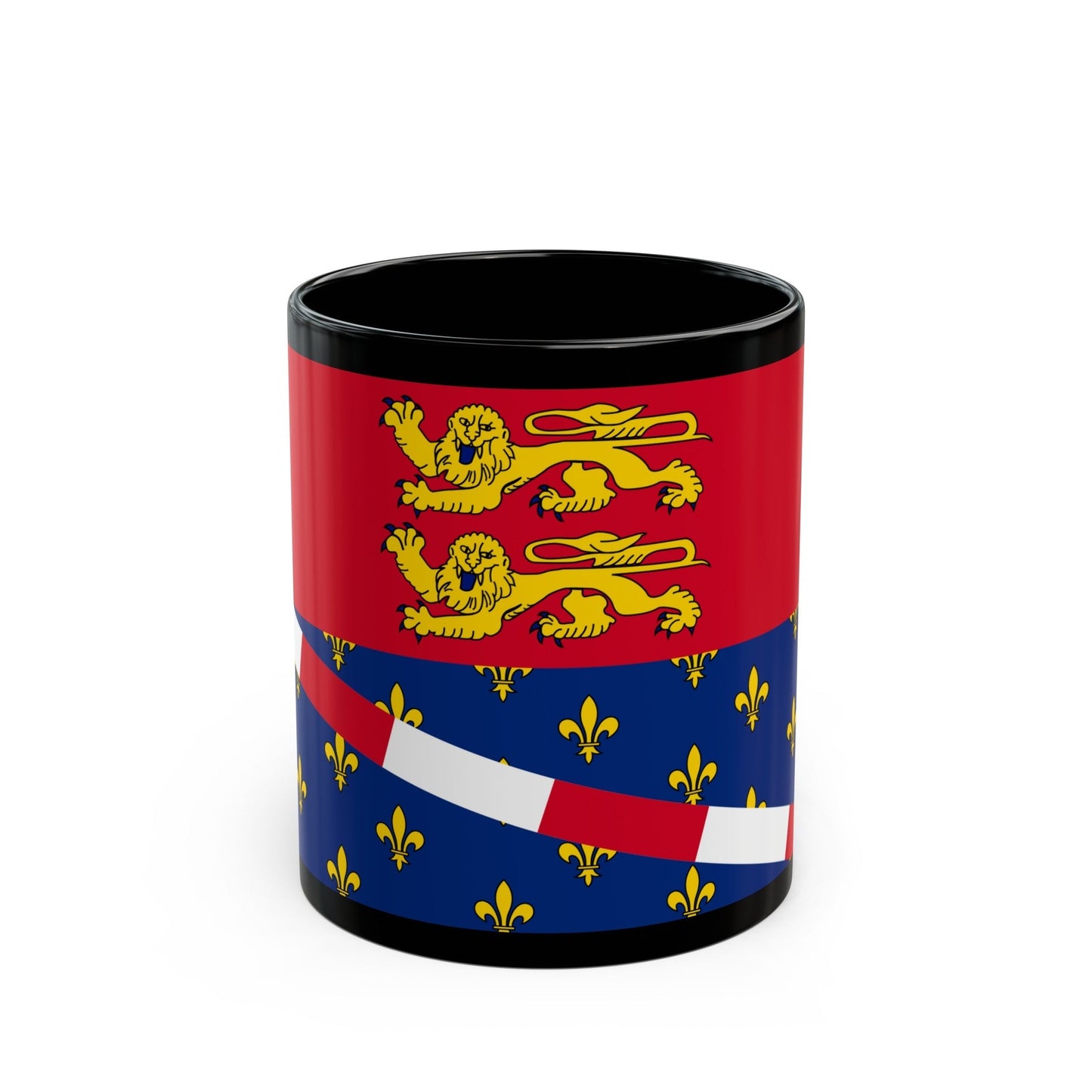 Flag of Eure France 2 - Black Coffee Mug-11oz-The Sticker Space