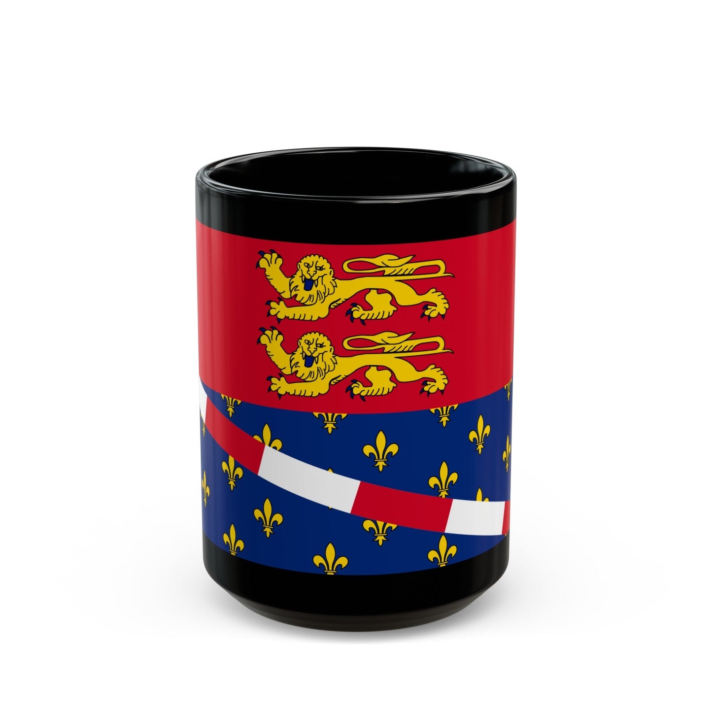 Flag of Eure France 2 - Black Coffee Mug-15oz-The Sticker Space