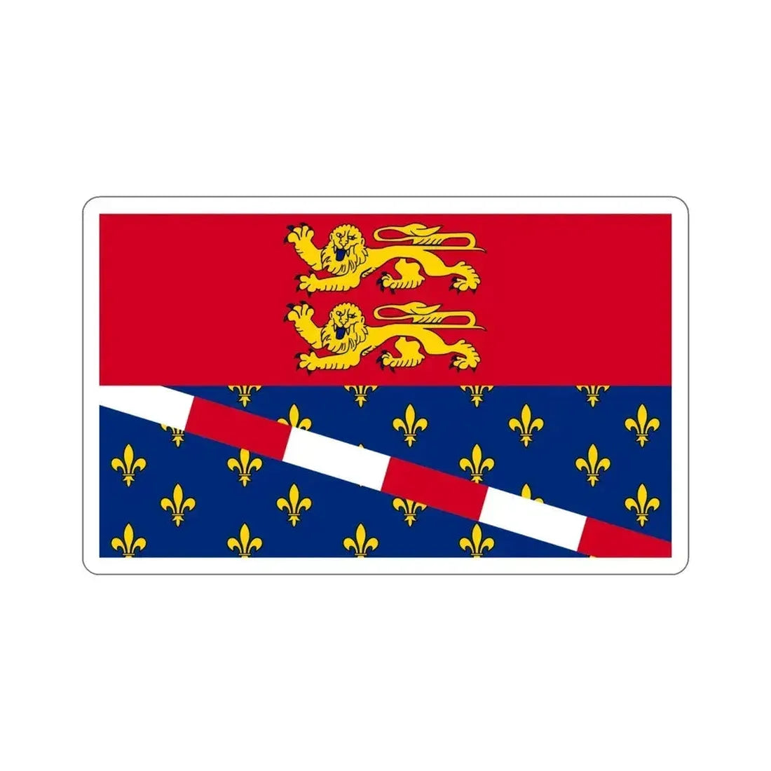 Flag of Eure France 2 STICKER Vinyl Die-Cut Decal 5 Inch - The Sticker Space