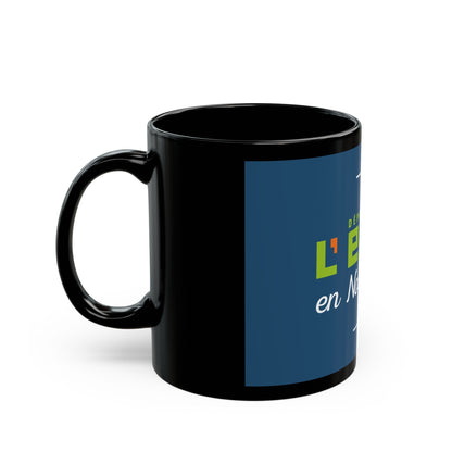 Flag of Eure France - Black Coffee Mug-The Sticker Space