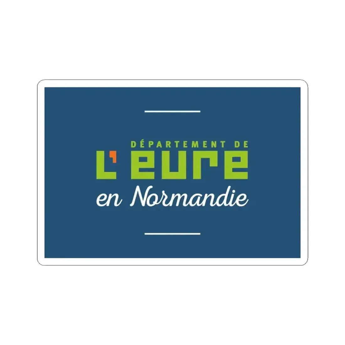 Flag of Eure France - STICKER Vinyl Kiss-Cut Decal 3 Inch White - The Sticker Space