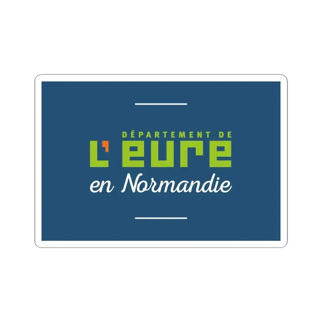 Flag of Eure France - STICKER Vinyl Kiss-Cut Decal 4 Inch White - The Sticker Space