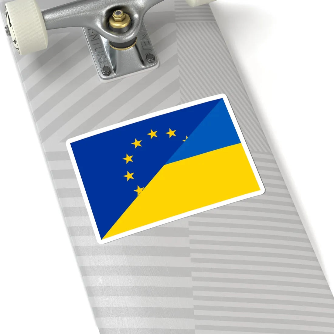 Flag of Europe and Ukraine (Ukraine) STICKER Vinyl Kiss-Cut Decal - The Sticker Space