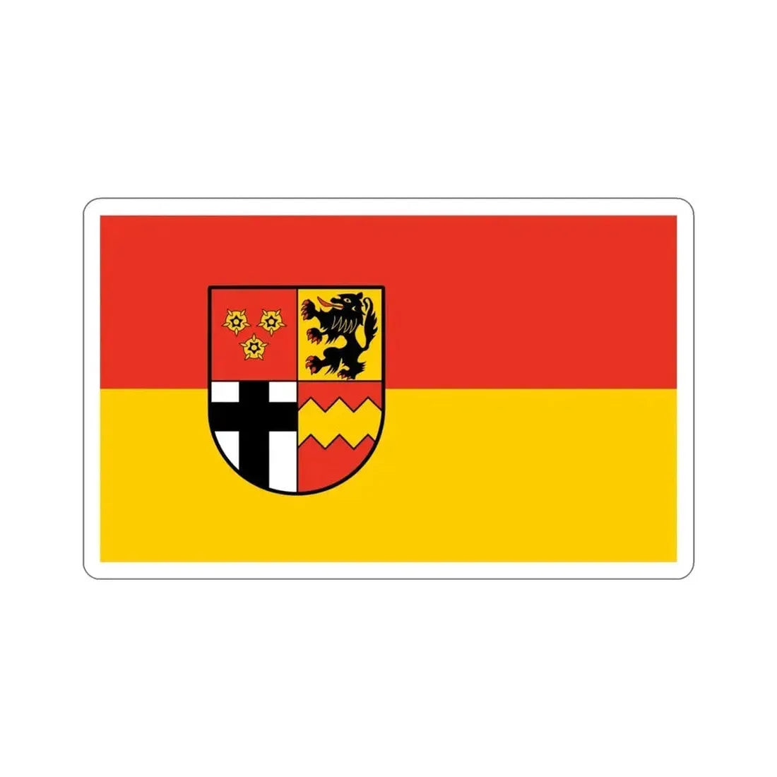 Flag of Euskirchen Germany STICKER Vinyl Die-Cut Decal 4 Inch - The Sticker Space