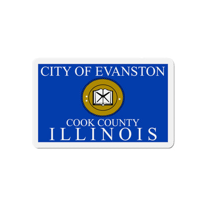 Flag of Evanston IL - Die-Cut Magnet-6 × 6"-The Sticker Space